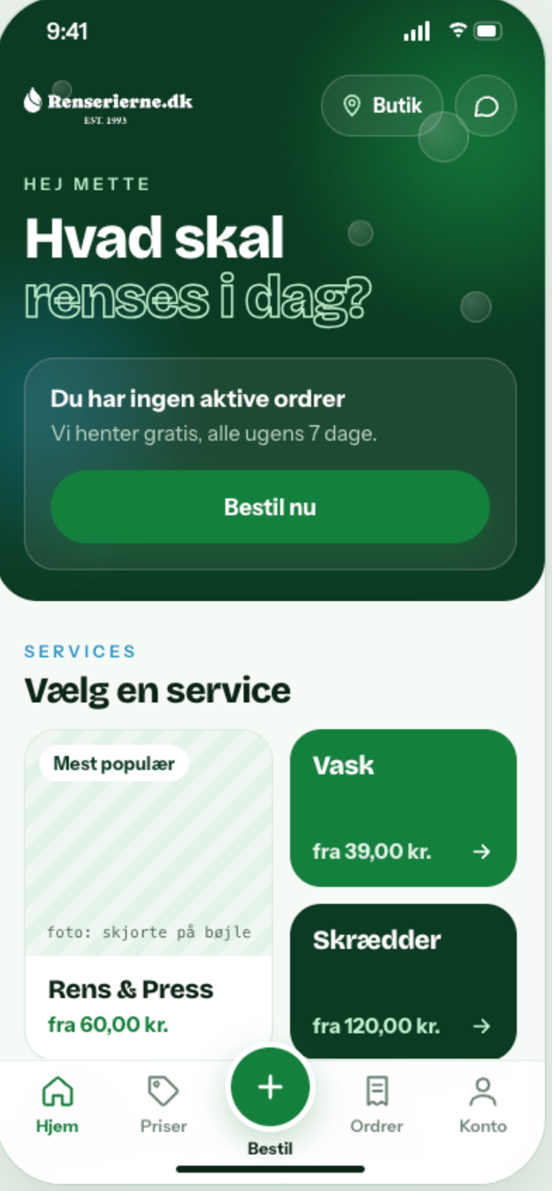 Renserierne.dk appens forside