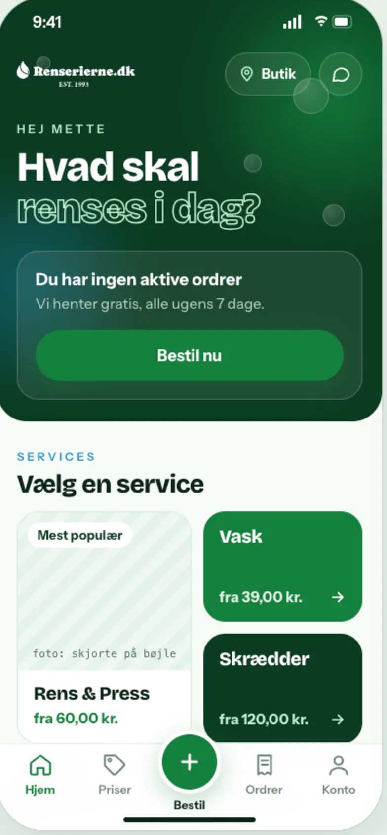 Renserierne.dk appens forside